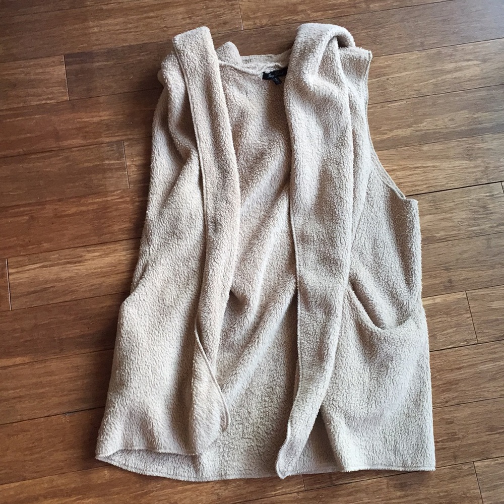 Plush long vest